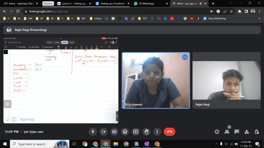 Consultation with Anjeela